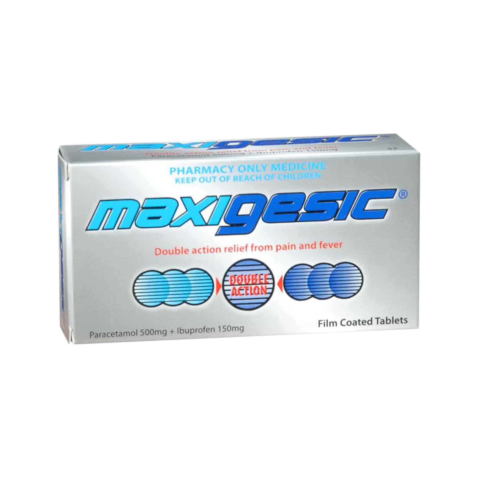 Maxigesic Tabs 500mg (10 Tablets Per Pkt)    (1 Sleeve =12 Pkts)