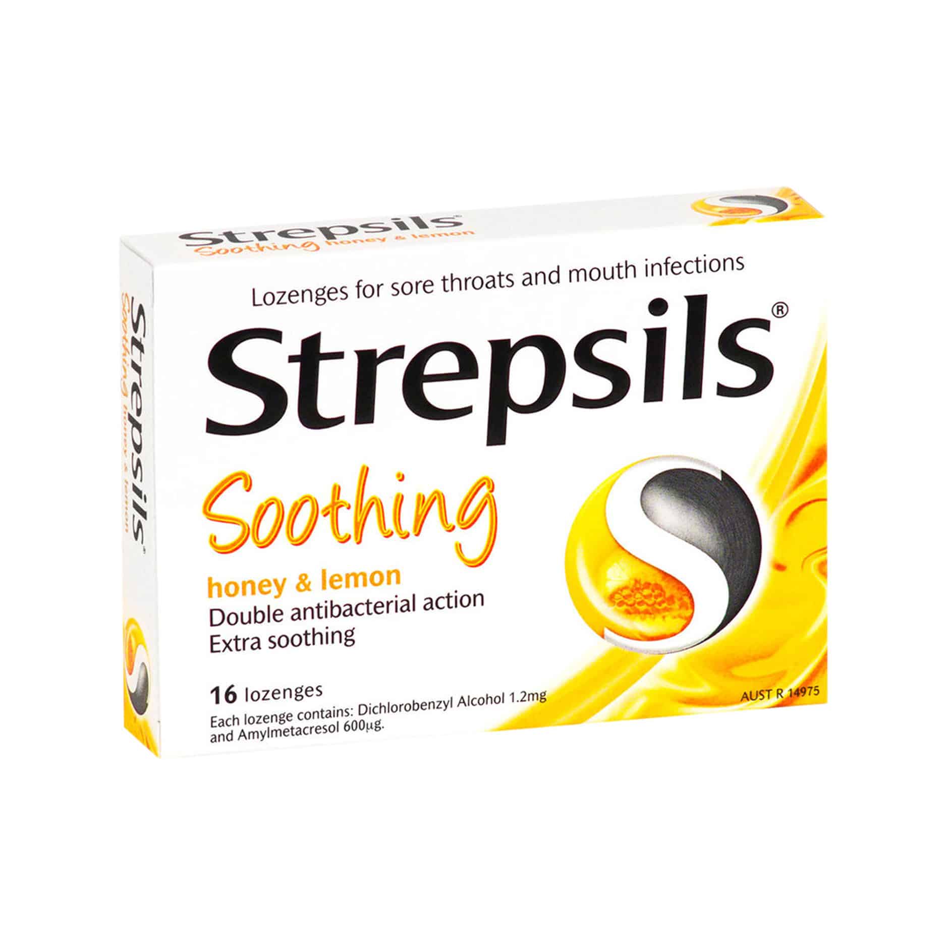 Strepsils Soothing H&L (16 Lozenges per pkt)     (1 Sleeve = 12 Pkts)